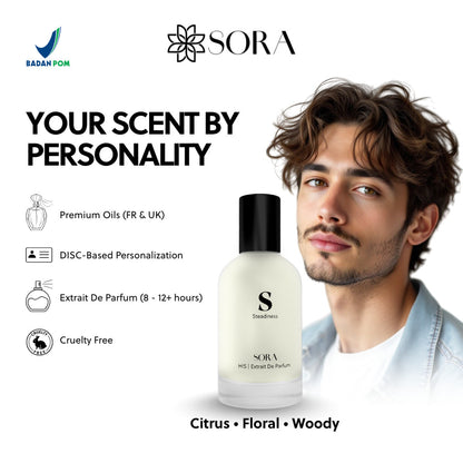 SORA S His Steadiness Men 50ml Extrait De Parfum DISC Perfume Pria
